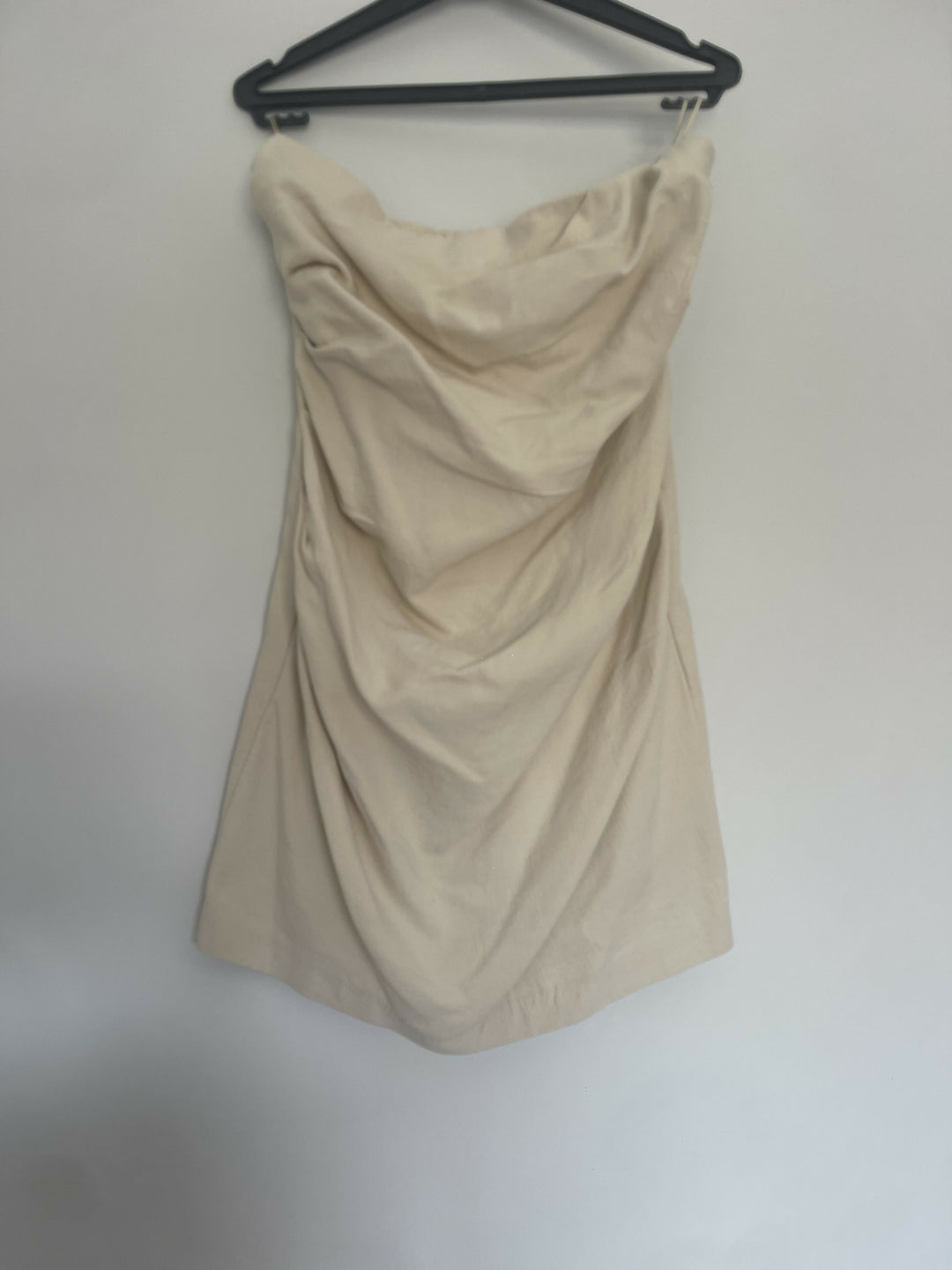Zara Strapless beige/Cream Mini Dress