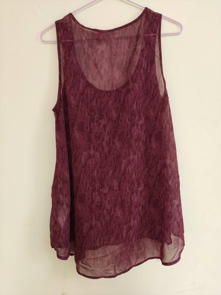 Only Animal Print Sleeveless Blouse Size 38