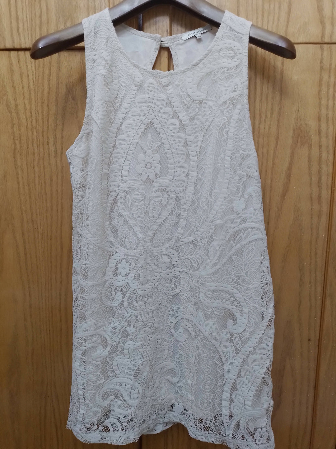 River Island off-white Lace Dress Size 14
