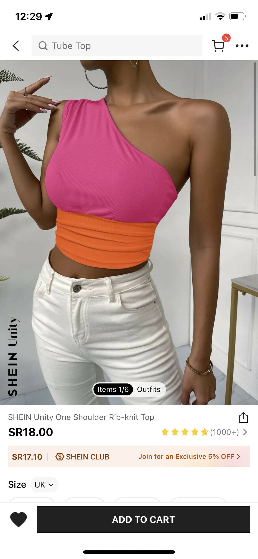 SHEIN Crop Top Size L