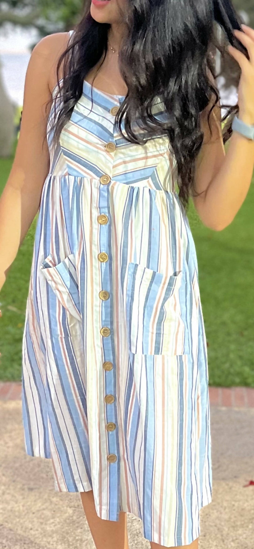 Collin’s Striped Dress Size M