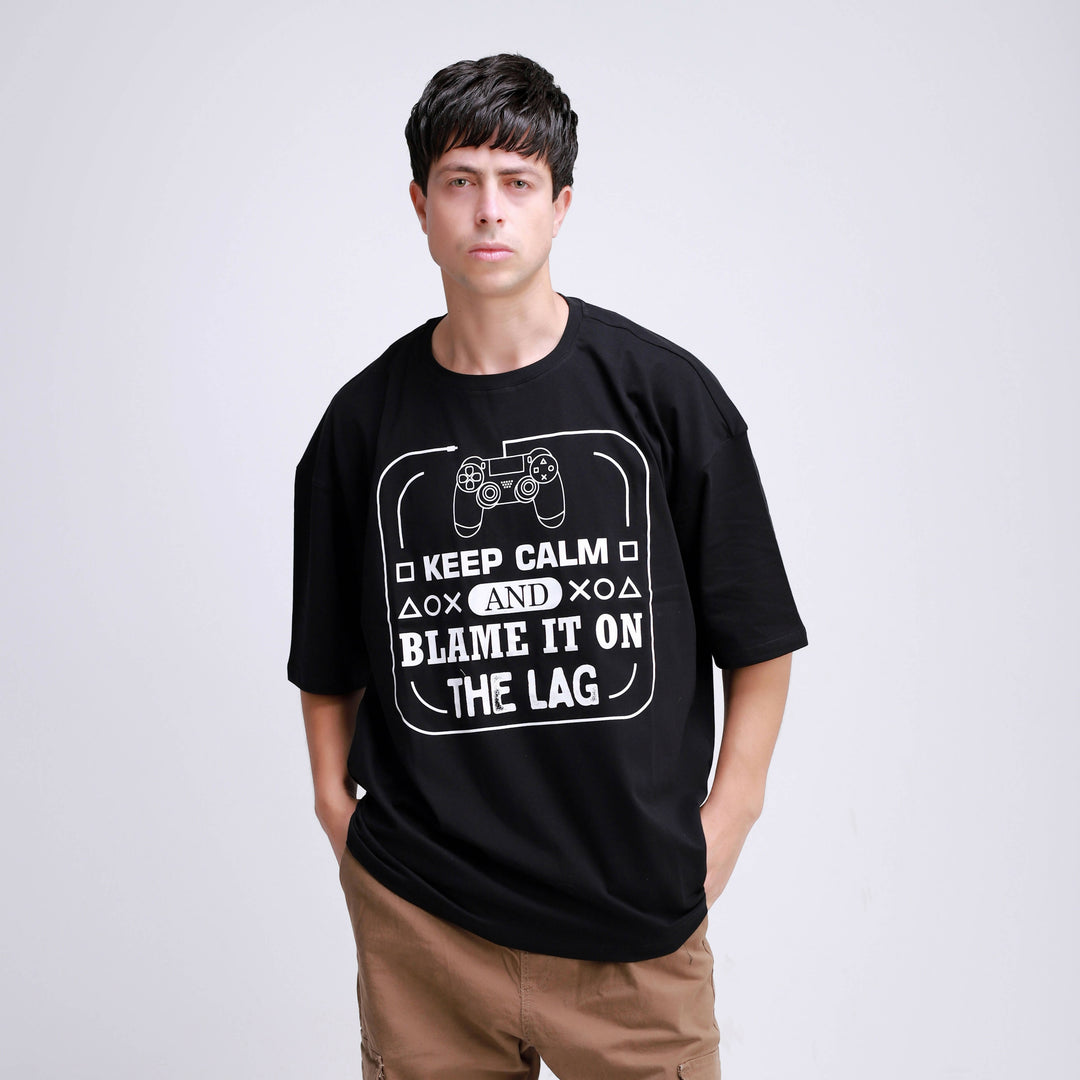 Black Oversized LAG Blaming T-Shirt