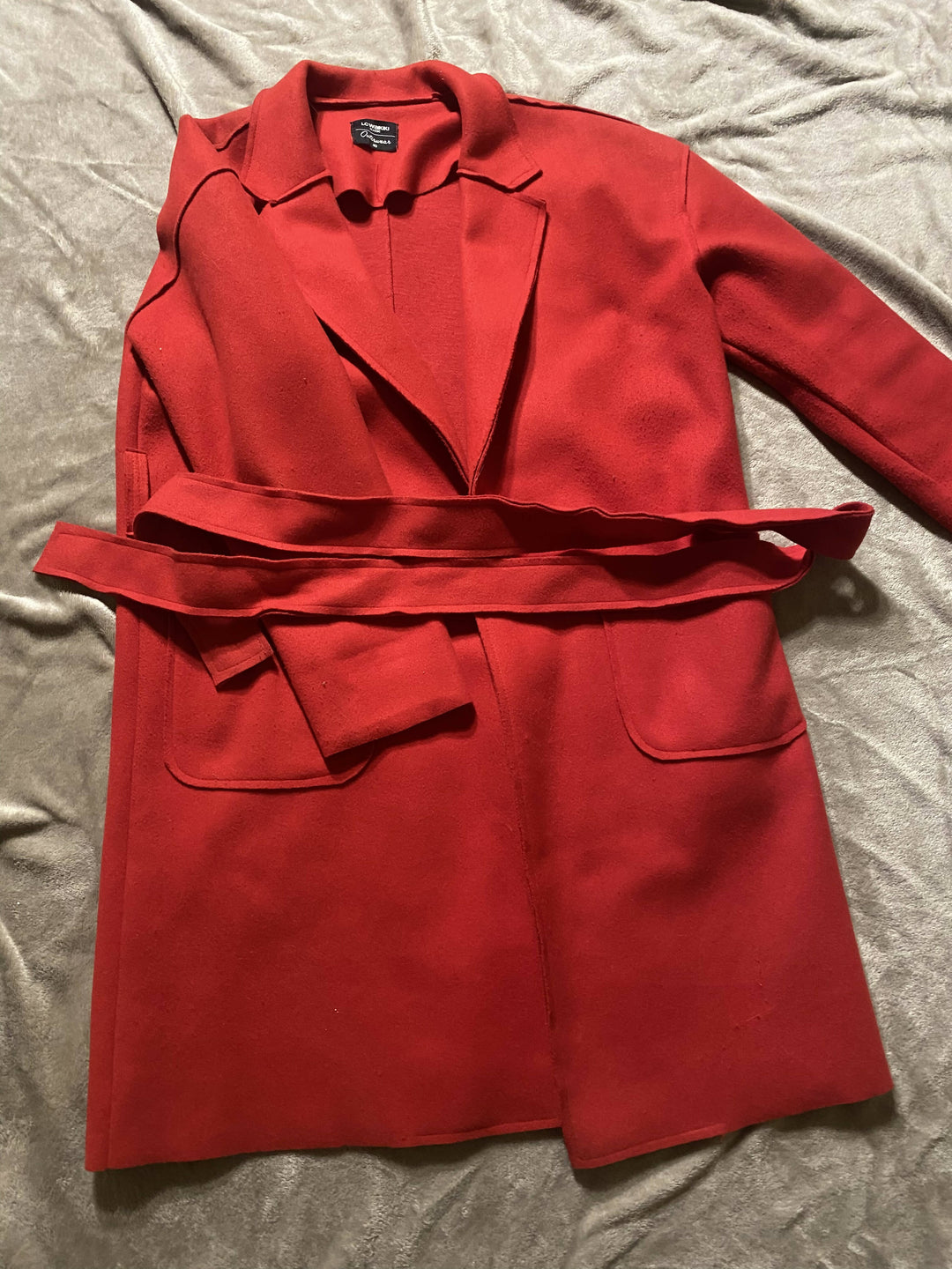 LC Waikiki Christmas Festive Belted Coat Size40