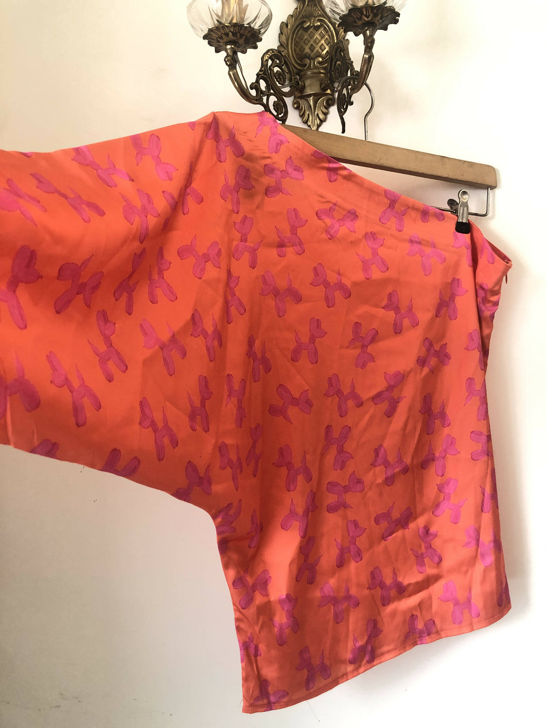 Orange One Shoulder Blouse Size: M
