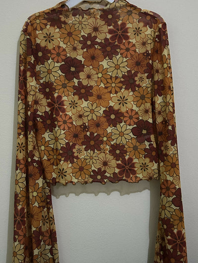 SHEIN Floral Long Sleeve Top Size: S