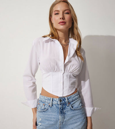 BERSHKA Corset Shirt Size: XS/S