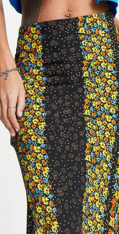 ASOS Midi Skirt Floral print Size: EU 36