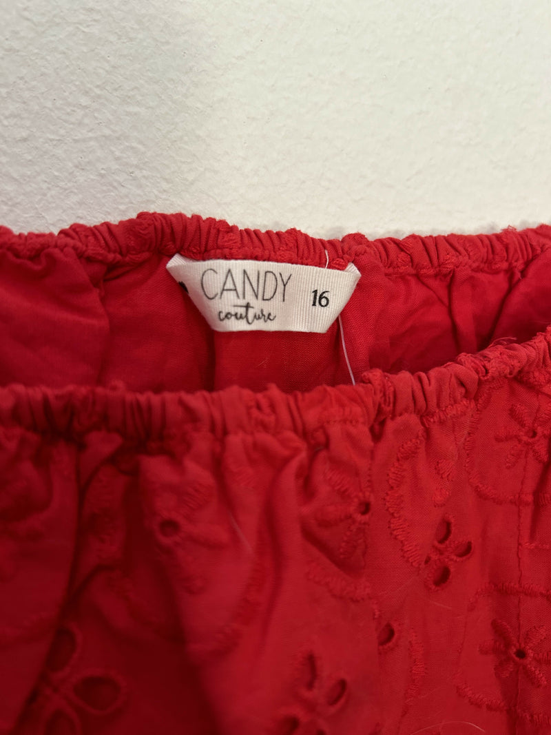 Candy couture Red Top - Size: XS