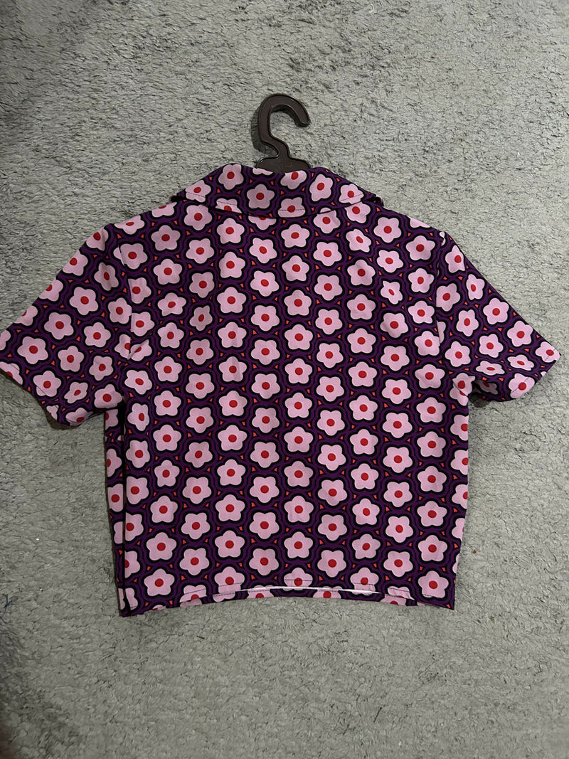 LCW Purple Floral Shirt Size: S/M NEW WITH TAG