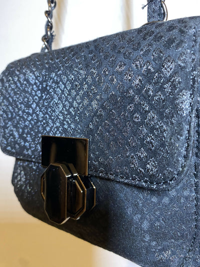 Black Shimmery Shoulder Bag