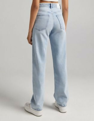 Bershka Light Wash Denim Size: 36