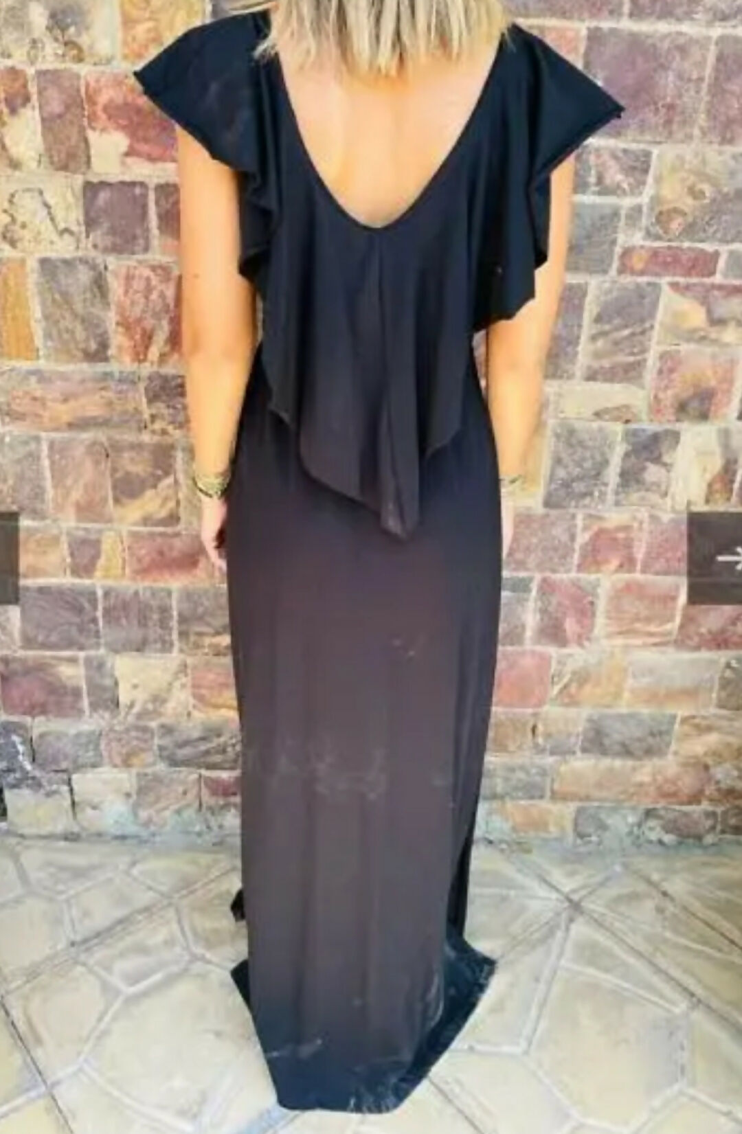 Frillu Max Black Dress