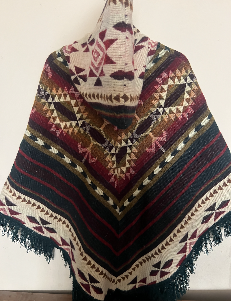 Mexican Wool Poncho Freesize