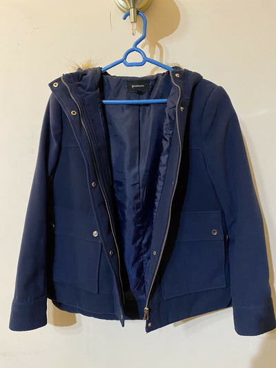 Stradivarius Blue Wool Coat Size: M