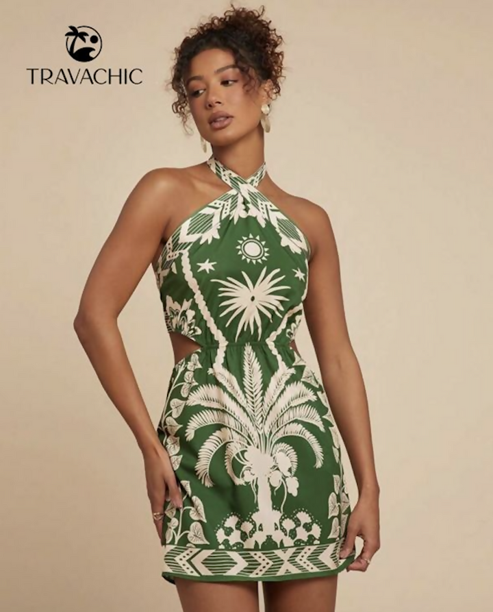Shein Green Tie-Back Summer Dress