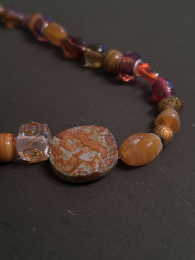 Orange Stones Necklace