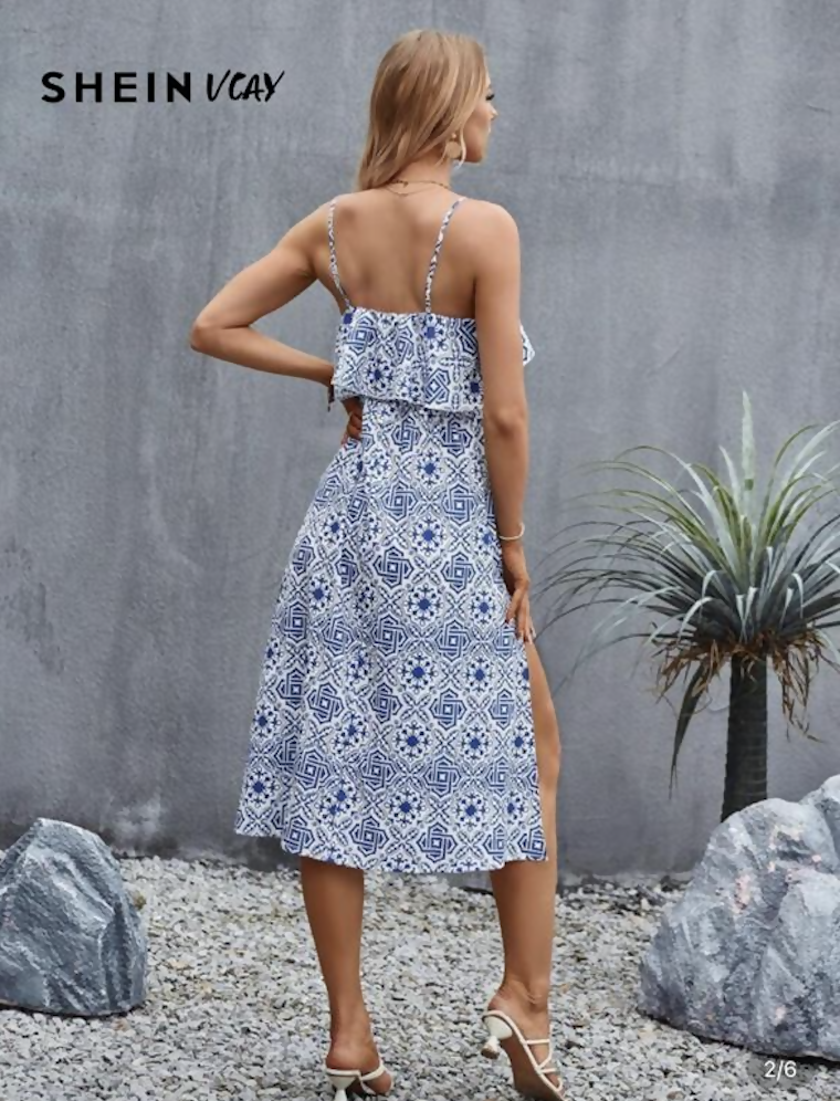 Shein Boho Print Summer Dress