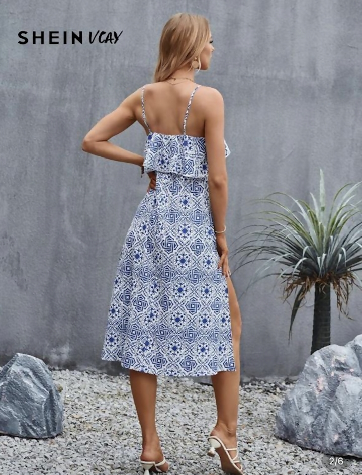 Shein Boho Print Summer Dress