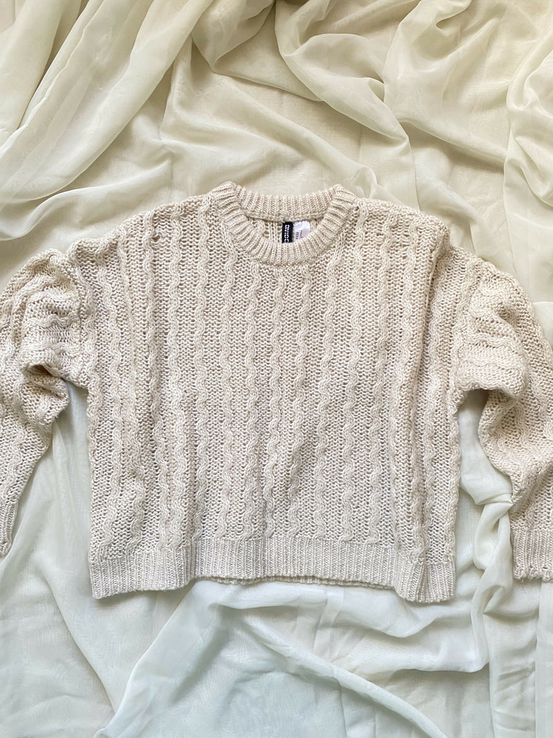 H&M Beige Jumper Size: M