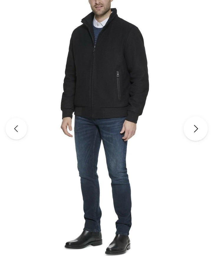 Calvin Klein Men's Wool Jacket Black Heather XXL