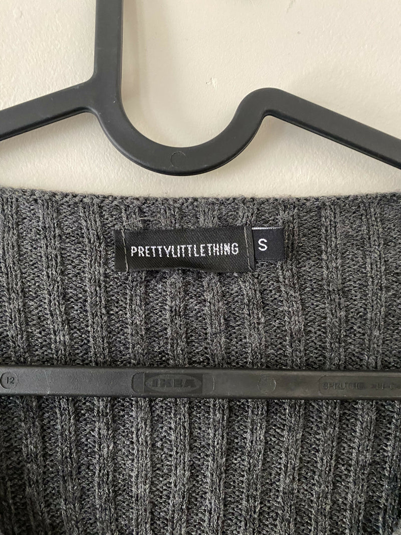 Pretty Little Thing Dark Gray cardigan Size: S