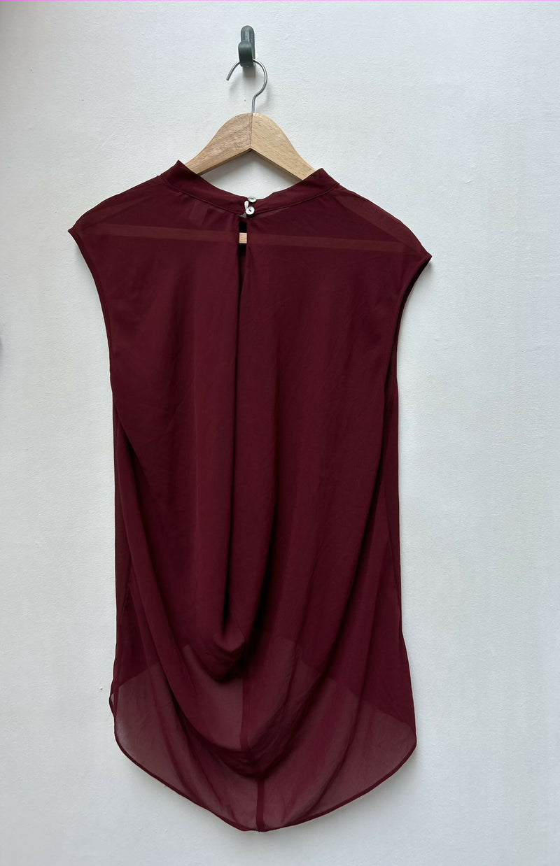 Burgundy Long Top Size L