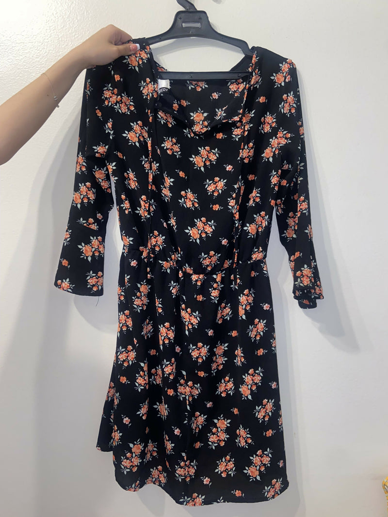 H&M Black Floral Dress Size36EU