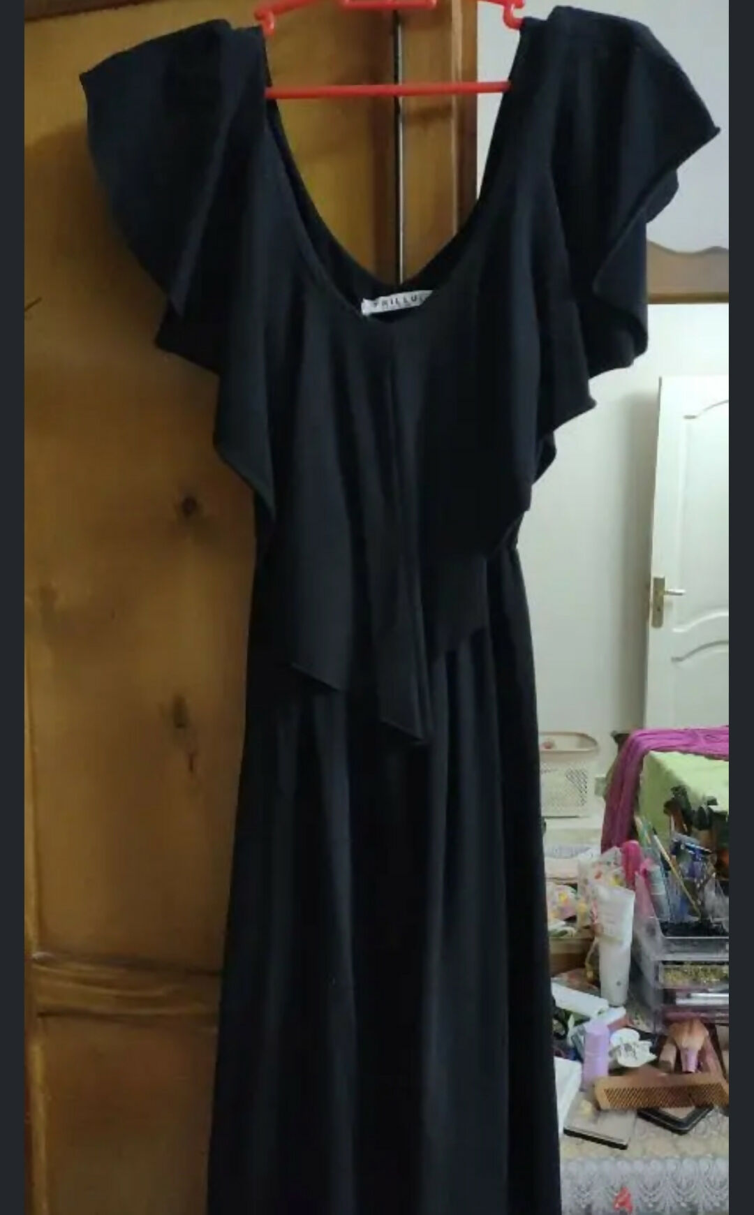 Frillu Max Black Dress