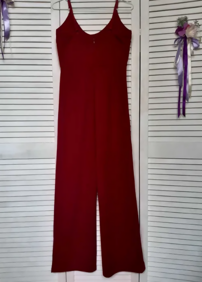 Red ‘70’s’ Jumpsuit Size: UK 16 NEW