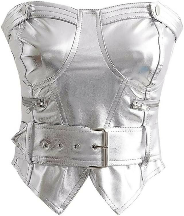 SHEIN Metallic Bustier Size: S