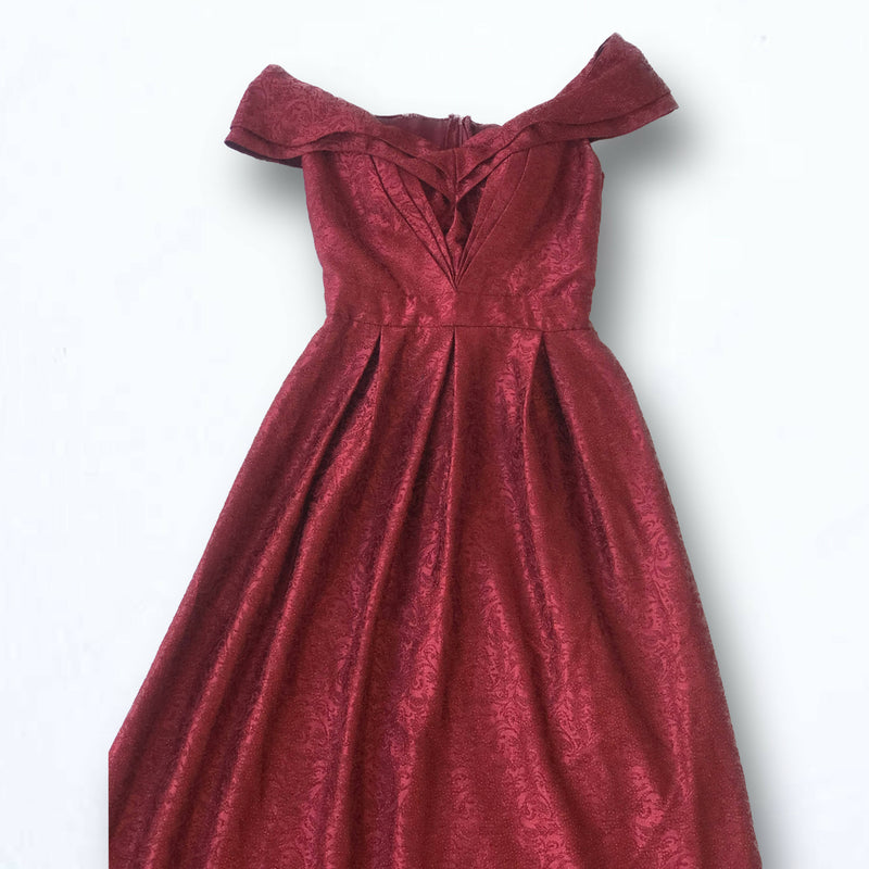 Burgundy-Red Prom Gown Size S