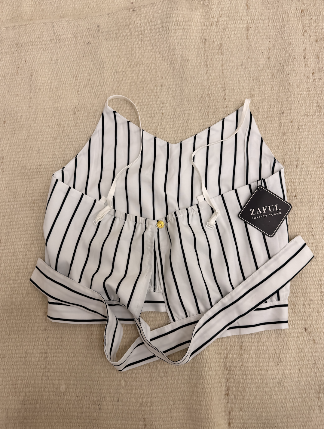 ZAFUL Striped White Top EU 36