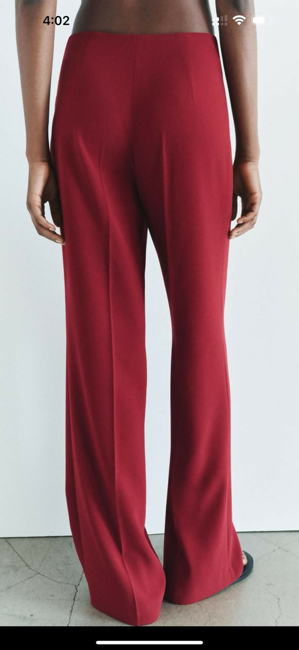 Zara High Waisted Straight leg Pants