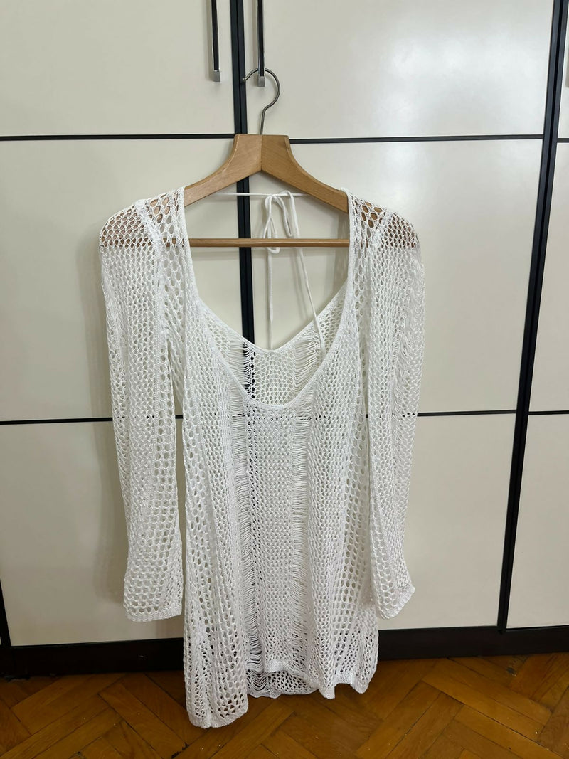 White Knit Wear Dress Size M