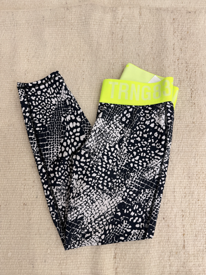 H&M Black & White Neon Leggings