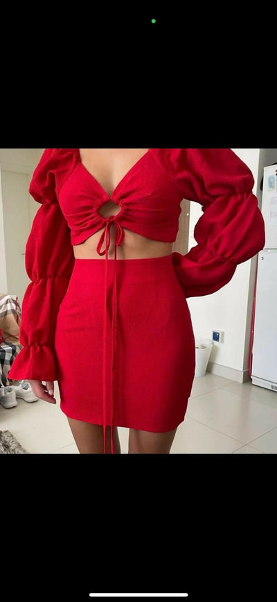 Red Set/Dress Size L/XL