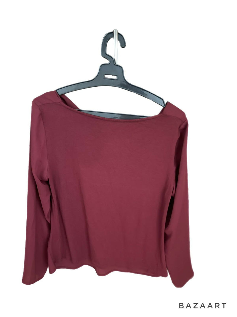 Burgundy Blouse by Jasper Conran Size: S