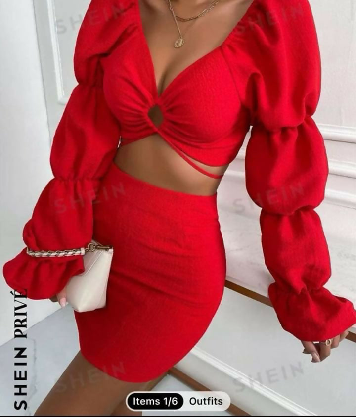 Red Set/Dress Size L/XL