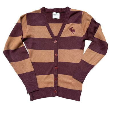 Abercrombie Striped Cotton Knit Cardigan Size: S/M