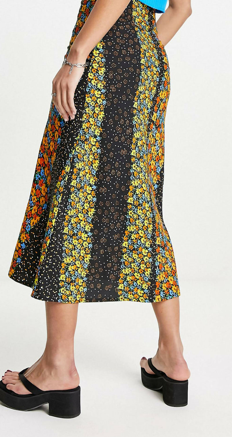 ASOS Midi Skirt Floral print Size: EU 36