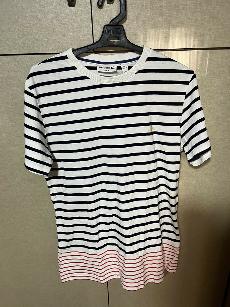 Lacoste Striped Slim Fit T-shirt Size: M