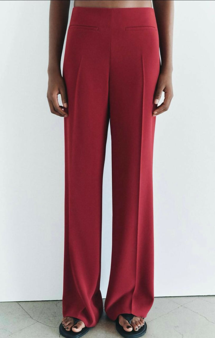 Zara High Waisted Straight leg Pants