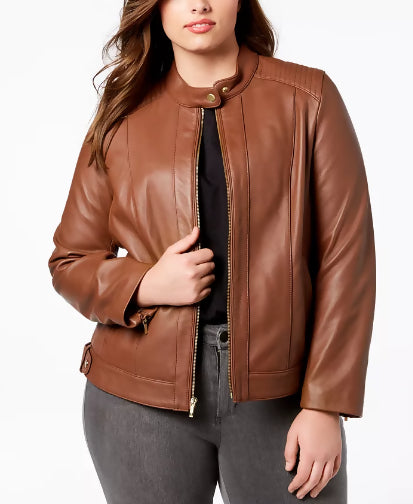 NEW Cole Haan Leather Jacket Size: XL