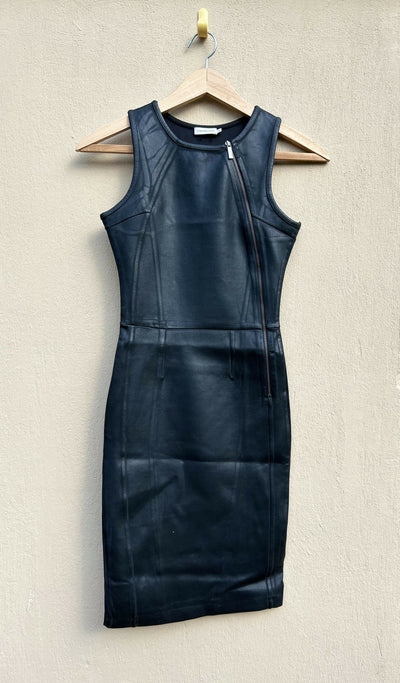 Calvin Klein Jeans Leather Dress Size XS 