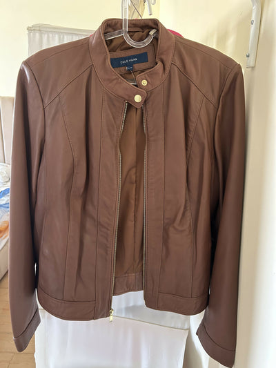 NEW Cole Haan Leather Jacket Size: XL