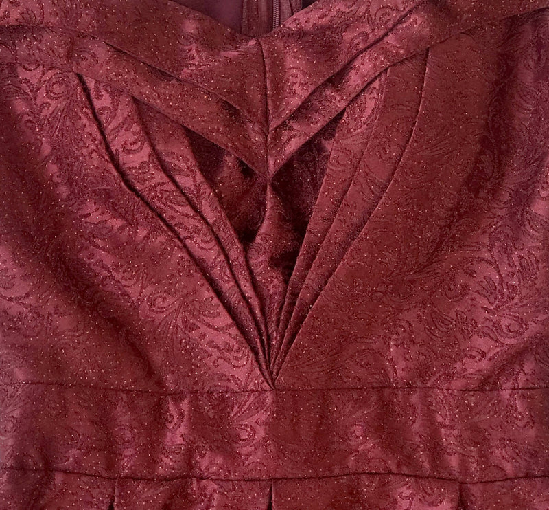 Burgundy-Red Prom Gown Size S