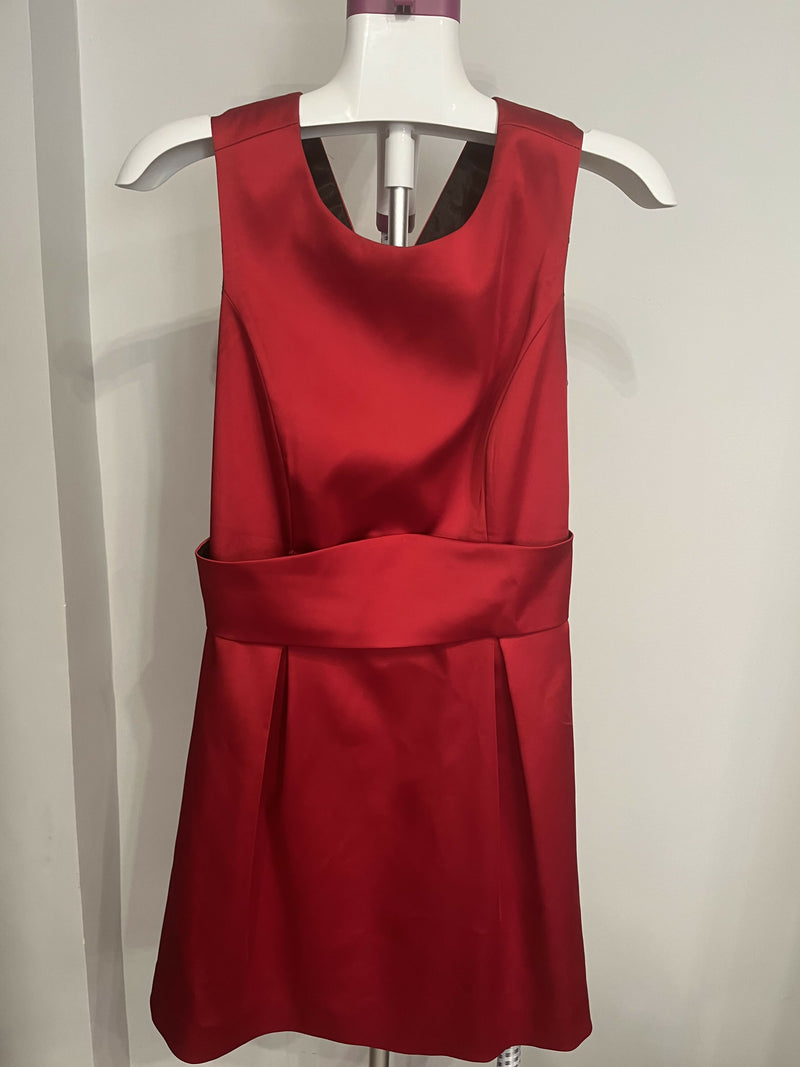 Zara Red Satin Dress Size M