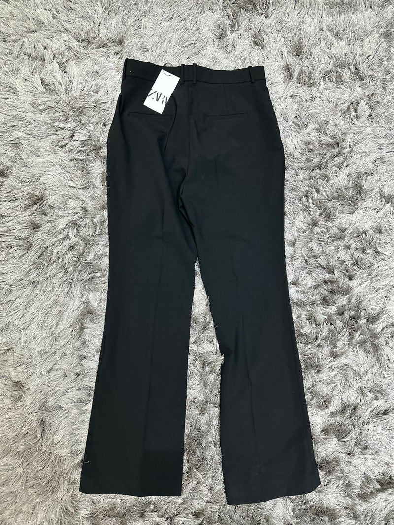 Zara New Black High Rise Wool Pants Size: L NEW WITH TAG