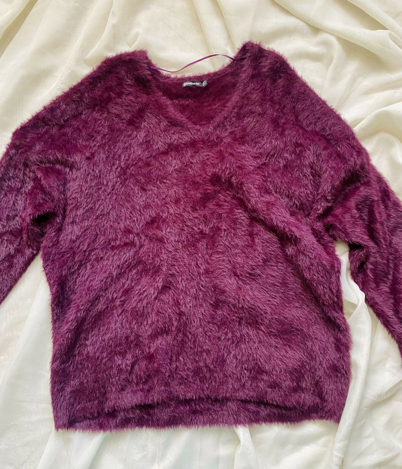 Stradivarius Burgundy Sweater Size: M