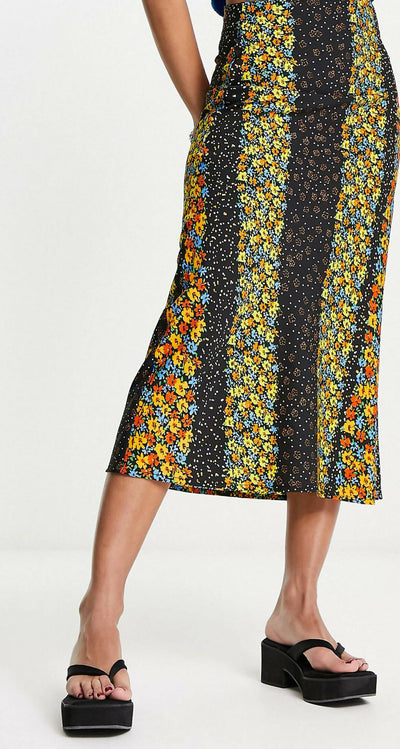 ASOS Midi Skirt Floral print Size: EU 36